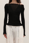 BASERANGE OMATOR Long-sleeved T-shirt BAS-TTOML-WO-WI24-HEI Black